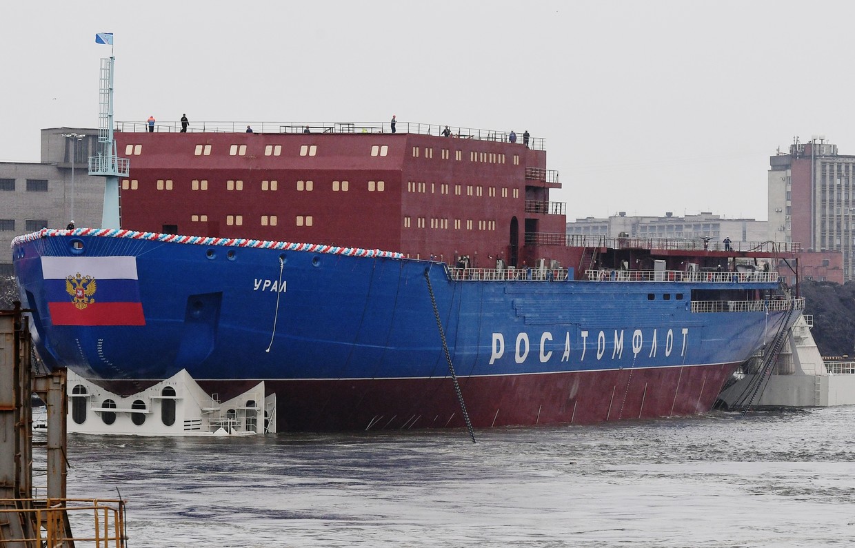 Russia floats third in class of nuclear icebreakers set to guide ships ...