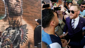‘That’s what I think of him’: Malignaggi spits at Conor McGregor mural as feud rumbles on (VIDEO)