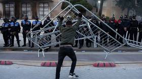 Protestors toss firebombs at govt office in Albania as opposition demands PM’s resignation (VIDEO)