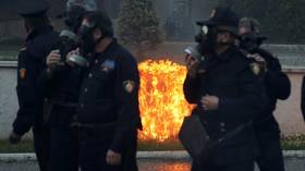 Protestors toss firebombs at govt office in Albania as opposition demands PM’s resignation (VIDEO)