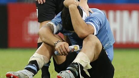 &lsquo;Karma!&rsquo;: Suarez distraught after Copa America penalty miss&hellip; but finds little sympathy online