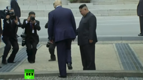 WATCH as Trump becomes 1st sitting US president to set foot on N. Korean soil