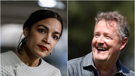 U.S. Representative Alexandria Ocasio-Cortez (D-NY) © Reuters / Jeenah Moon ; Piers Morgan  © Reuters / Paul Childs
