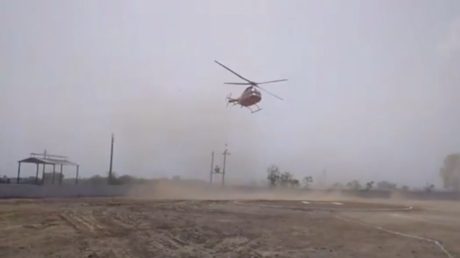 Seconds from disaster: Helicopter carrying Indian MP spins out of control in terrifying VIDEO