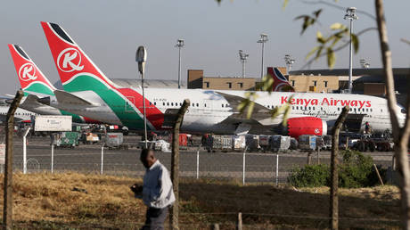 Body falls from plane landing at Heathrow Airport into a GARDEN in south London