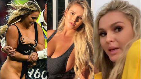 ‘We failed Copa America’: Blonde bombshell pitch invader Wolanski reveals SECOND big-match stunt 