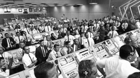 Sea of white: The mission control for Apollo 11