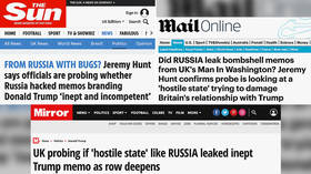 UK tabloids theorize Russia hacked ambassador’s Trump memos… as London eggs them on
