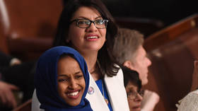 File photo. From left: US Representatives Ilhan Omar (D-Minnesota) and Rashida Tlaib (D-Michigan) © Saul Loeb / AFP