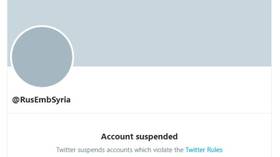 âÐ¡rackdown on free speechâ: Moscow hits back after Twitter axes account of Russian embassy in Syria
