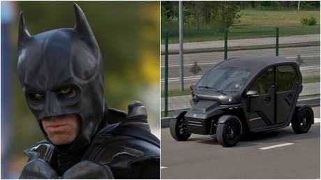 A cosplayer dressed as Batman © Reuters / Jim Urquhart; OVUM electric car © КАЛАШНИКОВ МЕДИА