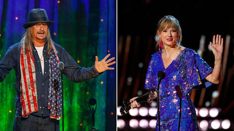 Kid Rock (L) and Taylor Swift (R) © Reuters / Eduardo Munoz and Mario Anzuoni