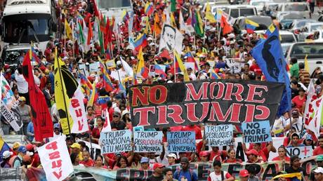 Anti-sanctions march in Caracas, Venezuela. August 10, 2019. © Reuters / Manaure Quintero