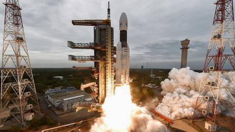 Chandrayaan-2 during its launch on July 22, 2019. © AFP / Indian Space Research Organisation (ISRO)