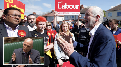 (Main) Labour leader Jeremy Corbyn with party activists © Reuters / Andrew Yates (Bottom left) Chris Williamson MP © AFP / PRU / HO