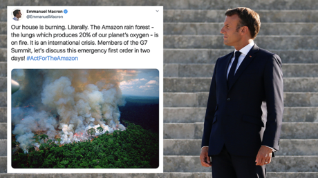 Composite image: © Emmanuel Macron/Twitter © REUTERS/Pascal Rossignol