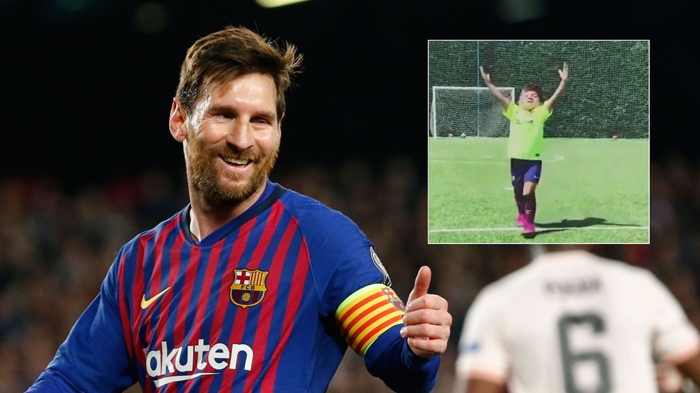 Chip off the old block! Mateo Messi adopts dad's trademark celebration in adorable VIDEO Chip off the old block! Mateo Messi adopts dad's trademark celebration in adorable VIDEO