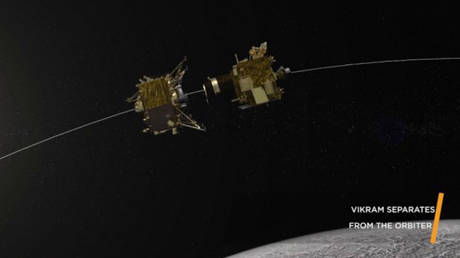 One step closer to the Moon: Indian lander successfully separates from Chandrayaan-2 spaceship