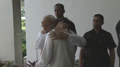 &lsquo;India is with you&rsquo;: Modi embraces teary-eyed space chief after failed Moon landing (VIDEO)