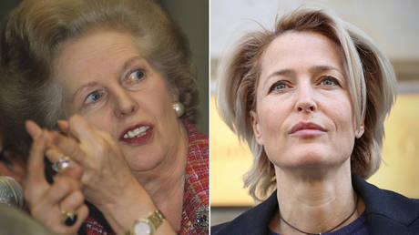 (R) Actor Gillian Anderson © REUTERS / Simon Dawson; (L) Margaret Thatcher © RIA Novosti / Vladimir Vyatkin