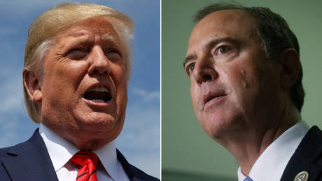 US President Donald Trump and Rep. Adam Schiff (D-California) ©  REUTERS/Jonathan Ernst;  REUTERS/Leah Millis