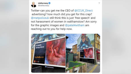 Labour MP targeted by American anti-abortion group with graphic &lsquo;Stop Stella&rsquo; billboard