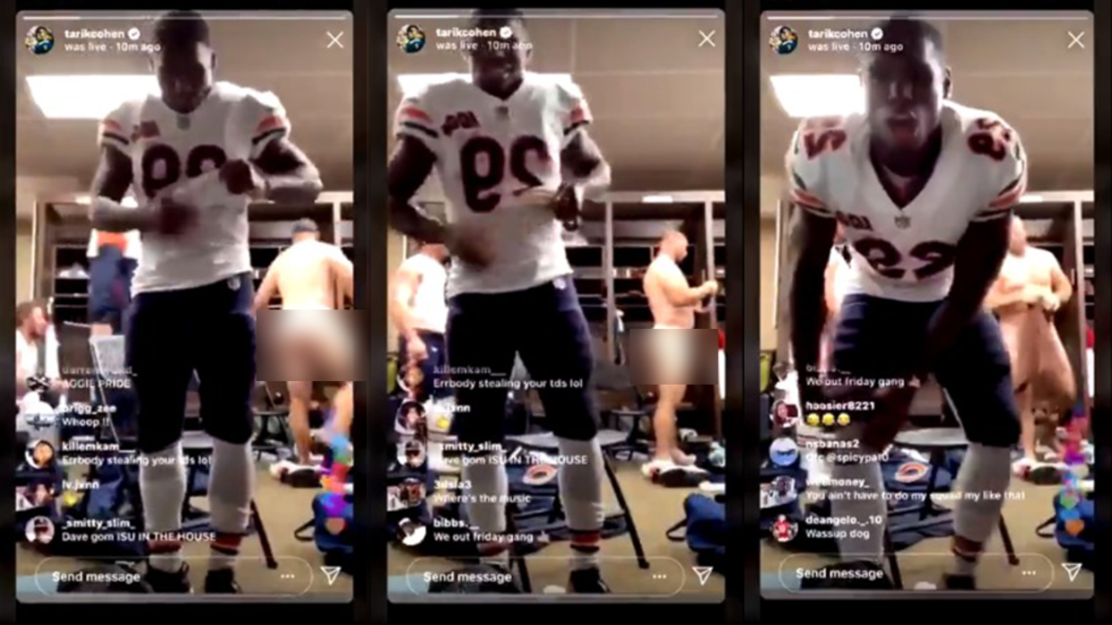 Camera Flash Nfl Player Unwittingly Exposes Himself During