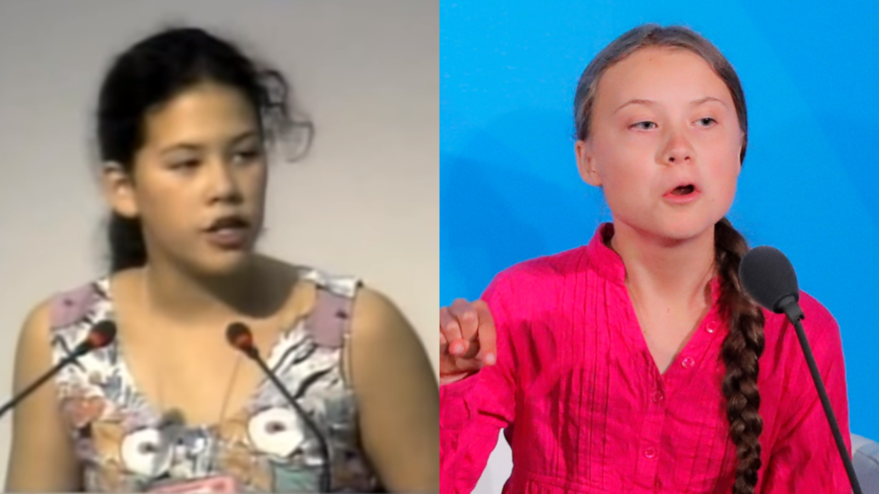 Severn Cullis-Suzuki και Greta Thunberg.