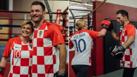 ‘She throws a mean left hook!’ Croatian President Grabar-Kitarovic spars with UFC heavyweight champ Stipe Miocic