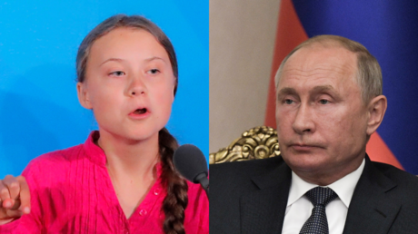 Putin becomes latest target of Greta Thunberg&rsquo;s weekly Twitter bio update