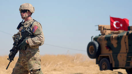 A joint US-Turkish patrol in northern Syria, September 8, 2019.