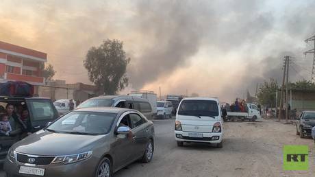 IMAGES from northeastern Syria show civilians fleeing Turkish &lsquo;Operation Peace Spring&rsquo;