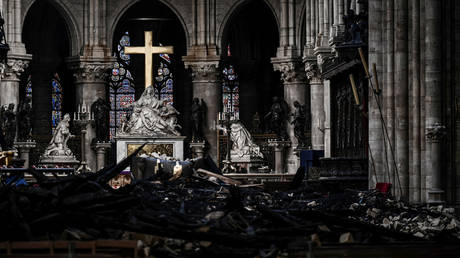 Notre Dame, showing damage after 2019 fire © Reuters / Pool
