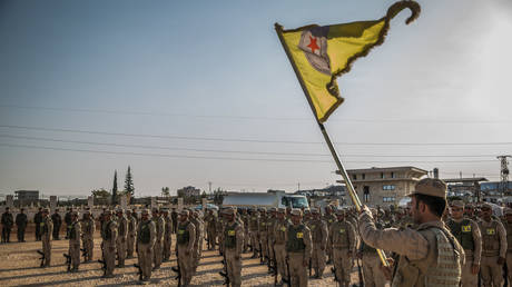 FILE PHOTO. Funeral for SDF fighters killed in Raqqa.