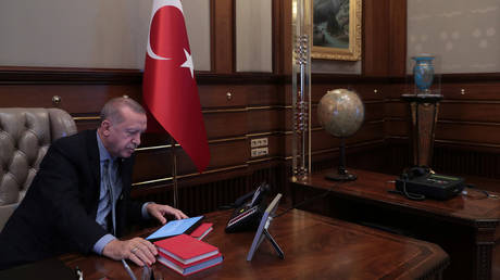 FILE PHOTO Turkish President Tayyip Erdogan © REUTERS / Handout / Murat Cetinmuhurdar / Presidential Press Office