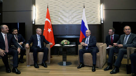 Putin & Erdogan face media after talks on Syria (WATCH LIVE)