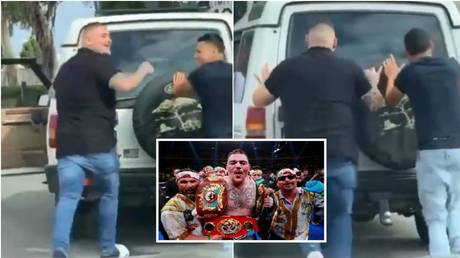 Heavyweight help: World boxing champ Ruiz helps push-start car for stranded motorist (VIDEO)