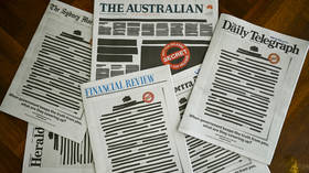 Australian media stages front-page ‘blackout’ to protest against govt clampdown on press freedom