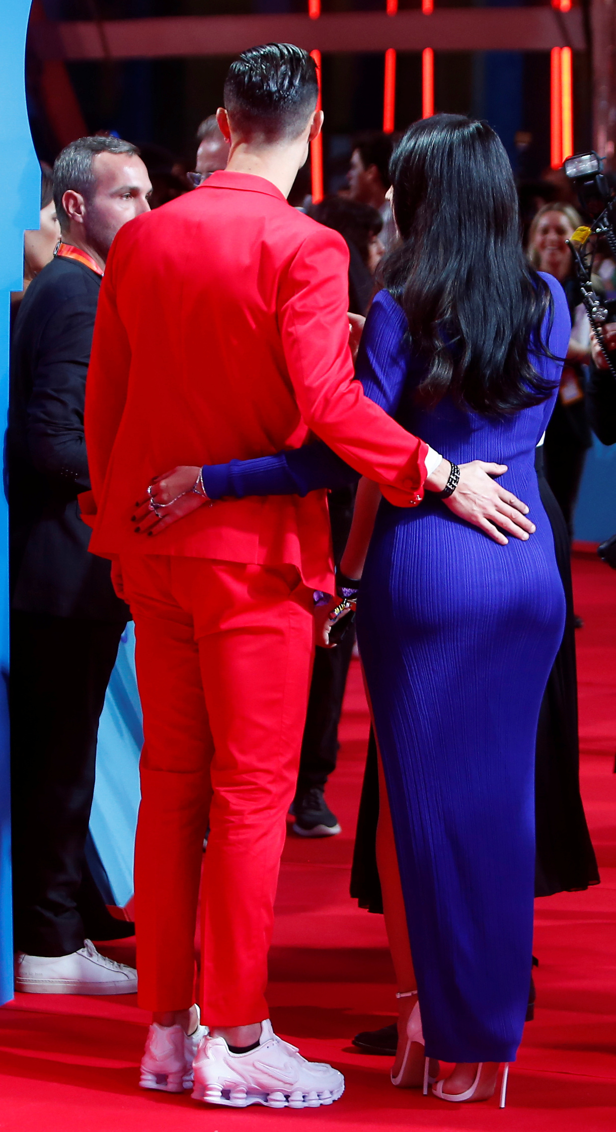 Cheeky! Cristiano Ronaldo gives girlfriend Georgina Rodriguez pat on the  backside as pair wow fans at MTV Awards (PHOTOS)