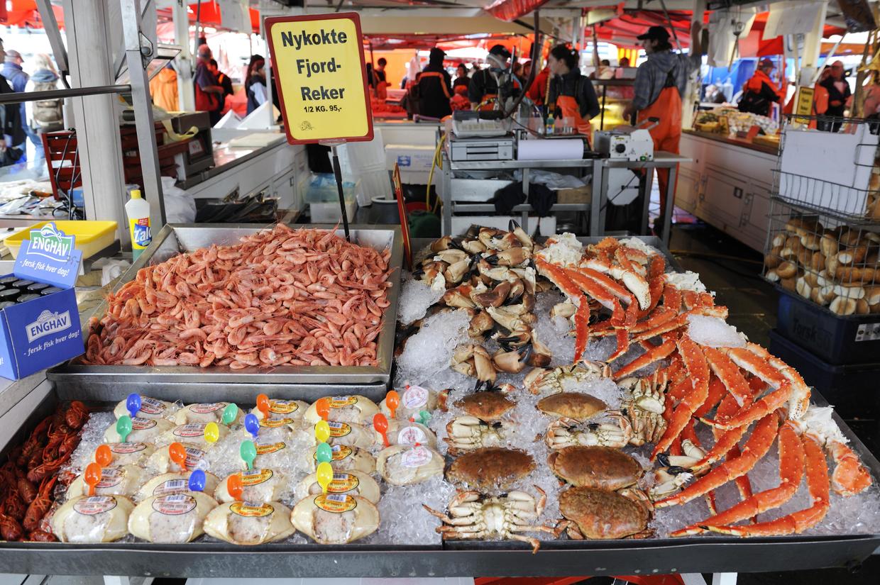 Fish market in Bergen, Norway © Hans Lippert/imageBROKER.com/Global Look Press 