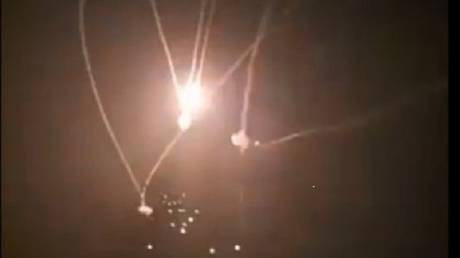 5dbc902885f5405cb166b28a Flashes light up night sky as rockets from Gaza are intercepted by Israel’s Iron Dome system (VIDEO)