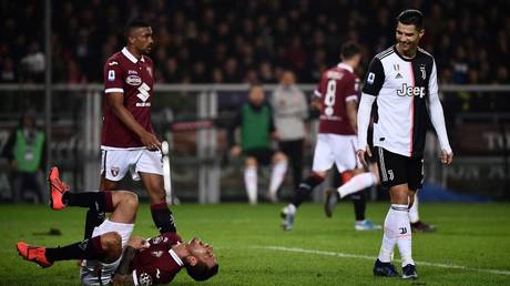 Pull the other Ron! Cristiano Ronaldo scoffs at laughable attempt to get him sent off during Turin derby (VIDEO)