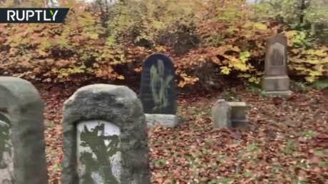 Over 80 gravestones VANDALIZED at Jewish cemetery in Denmark ahead of Kristallnacht anniversary (VIDEO)