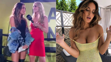Baseball flasher Julia Rose gets VIP ringside seat at KSI vs Logan Paul fight (PHOTOS)