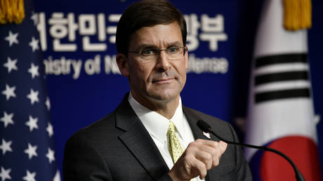 US Defense Secretary Mark Esper in Seoul on November 15, 2019. © Reuters / Jung Yeon-je / Pool