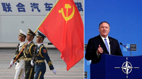 Soldiers of the People's Liberation Army of China (left) US Secretary of State Mike Pompeo (right) © REUTERS/Jason Lee; REUTERS/Francois Lenoir