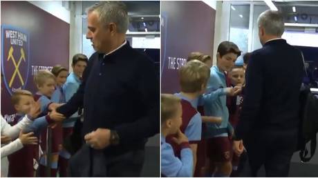 WATCH: Jose Mourinho fist-bumps mascots as he arrives in high spirits for first game as Spurs boss