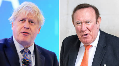 (L) PM Boris Johnson © Global Look Press / Steve Taylor; (R) BBC's Andrew Neil © Global Look Press / Tom Nicholson