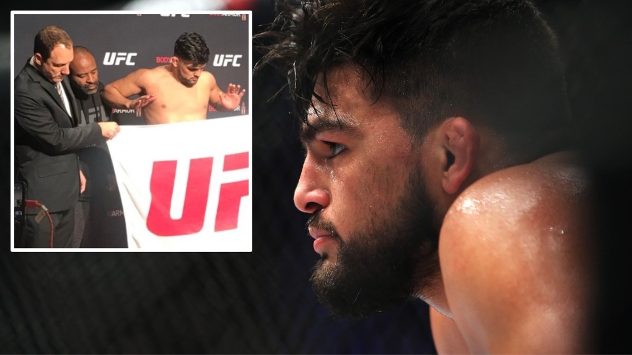 Lean On Me Kelvin Gastelum Makes Weight For Ufc 244 But Appears To Lean On Coach To Hit His Mark Video Rt Sport News