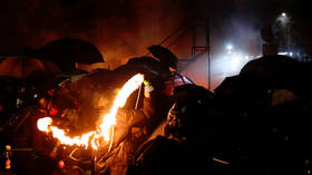 Battleground Hong Kong: Rioters armed with catapults & javelins destroy university campuses & metro stations, clashing with police